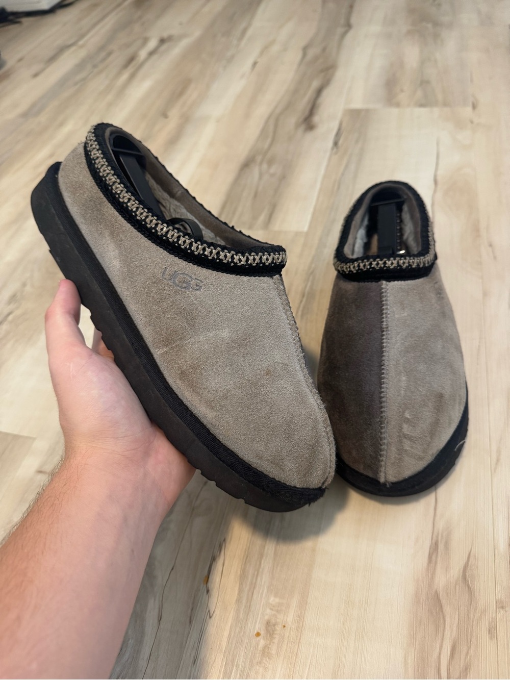 UGG Men’s Grey Suede Slip-On Clog